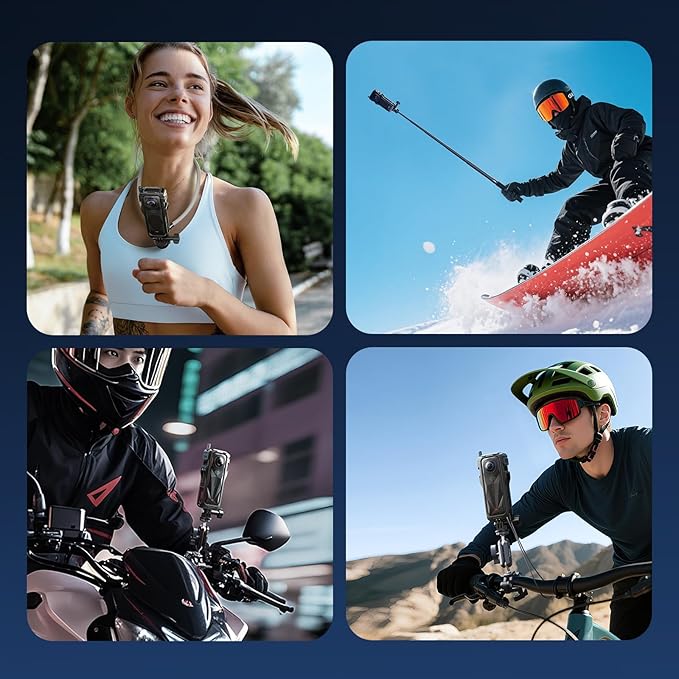 SMALLRIG Cage for Insta360 X5 Accessories, Aluminum Alloy Protective Case for Insta360 x5 with Quick Release, Built-in Cold Shoe Mounts & 1/4" Threads, with Silicone Lens Guard Cap - 5195