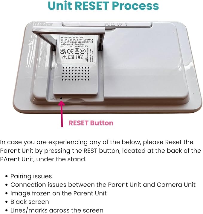 Babysense Parent Unit for HDS2 Video Baby Monitor, Replacement Unit - Image 5
