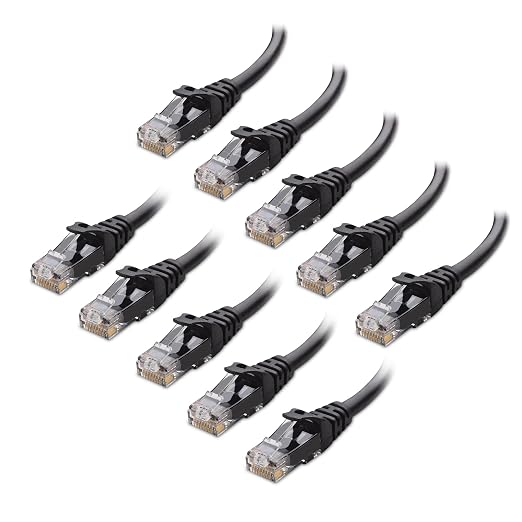 Cable Matters 10Gbps 10-Pack Snagless Cat 6 Ethernet Cable - 5ft by CableMatters