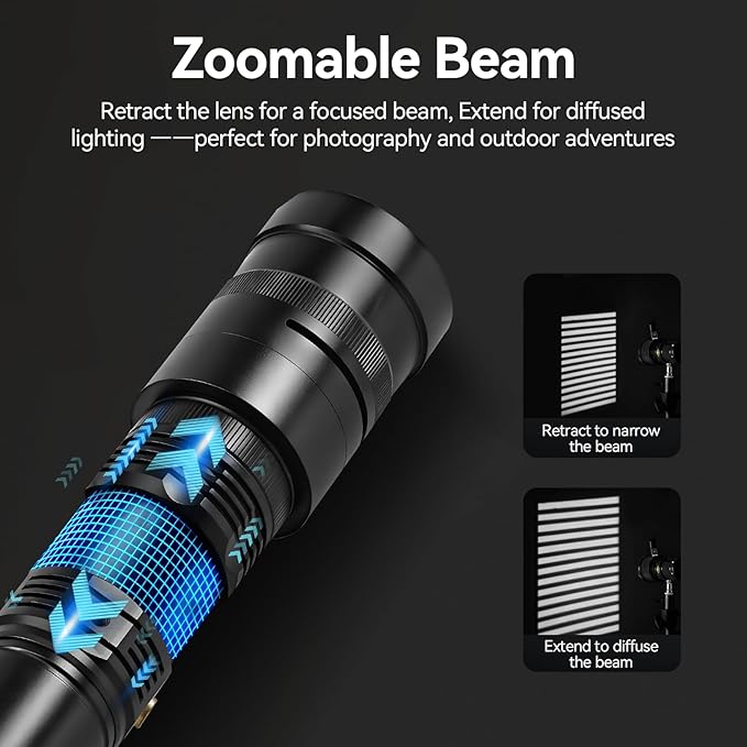 WELLMAKING 40W LED Photography Flashlight Optical Glass Lenses, 7800mAh Aluminum Alloy Patterned Ambient Light, with 20 Patterned Light Filters for Photo, Content Creation Video Recording Accessorie