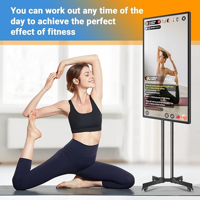 JYXCN Smart Board, 49" Digital Whiteboard, Electronic Smartboard for Classroom Office Home, Screen Mirroring from Android and iOS for Live Streaming (Board Only)