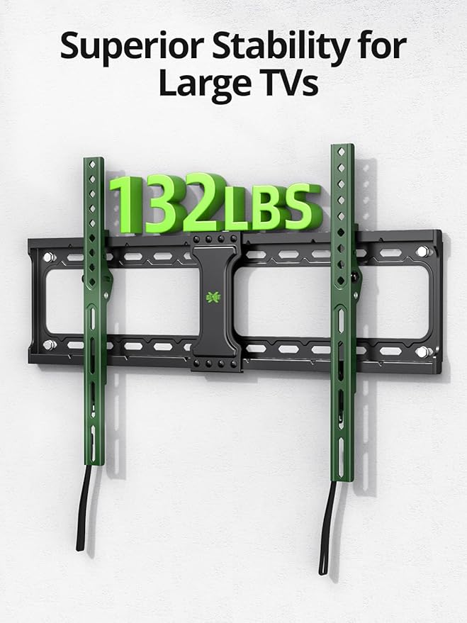 USX MOUNT Tilting TV Wall Mount for Most 37"-95" Flat Curved Screen Television, TV Bracket with Max VESA 600x400mm up to 132lbs, Low Profile Tilt Mount for 16", 24" Stud