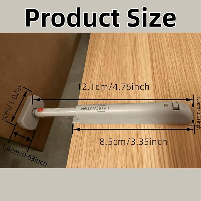 4 Sets Push Open Door Latch Touch Latches Push Latch Damping rebounder for Cabinet Hardware Release Latch Kitchen Drawer Push Catch Press Out Latch