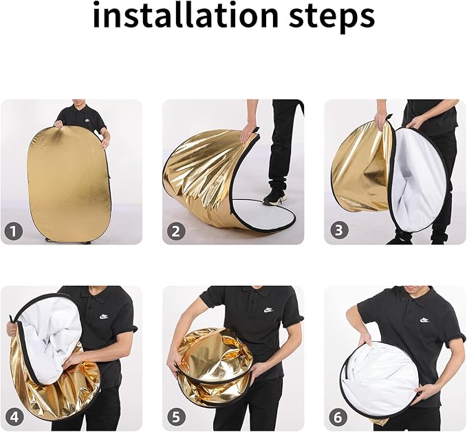 Godox 35"x47"/90x120cm Collapsible Photography Light Reflector, 5-in-1 Oval - Image 5