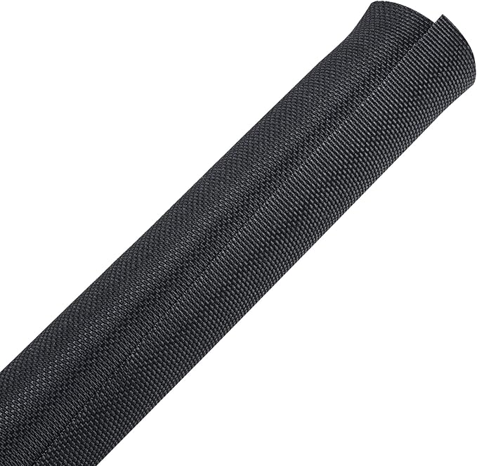 Automotive Wire Sheathing Split Wire Loom Braided Mesh Woven Cable Sleeve for Wires/Cable Cord Protector (1" - 22 Feet)