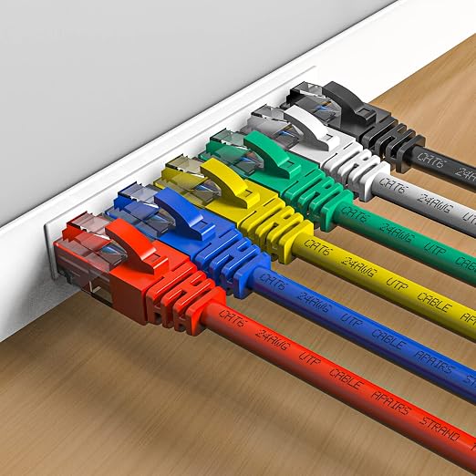 Cat6 Patch Cables 10 Feet, Cat 6 Ethernet Cable, 24AWG CCA, UTP Network Cord - Image 2