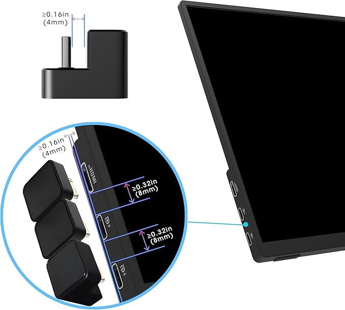 Kado 180 Degree USB Type-C to USB Type-C USB 3.1 Gen 2 10Gbps 60W Charging Adapter U Shaped USB-C to USB-C Extender Converter for Portable Monitor, Mobile, Laptop, Tablet, Switch and Steam Deck