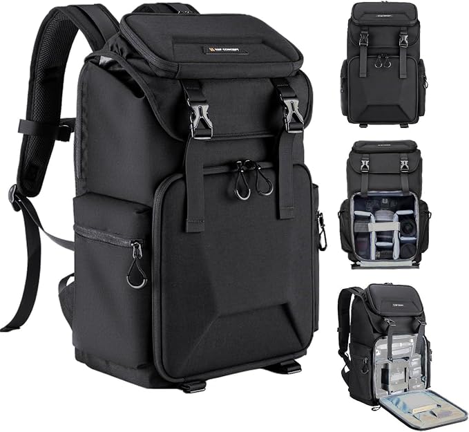 K&F CONCEPT Camera Backpack, Hard Shell Camera Bag, Large Capacity Photography by KFCONCEPT