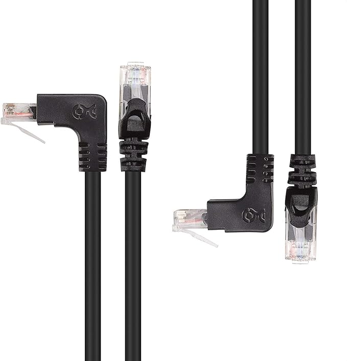 Cable Matters 10Gbps Combo-Pack 90 Degree Cat 6 Ethernet Cable - 7ft by CableMatters