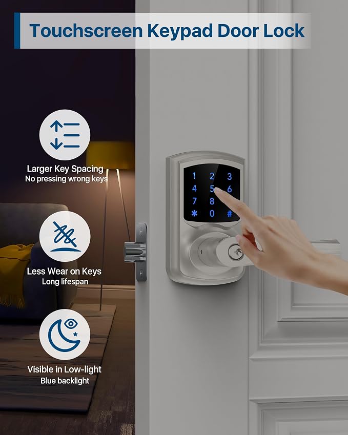 HIDALIFE Keyless Entry Door Lock, Keypad Door-Lock - Image 4