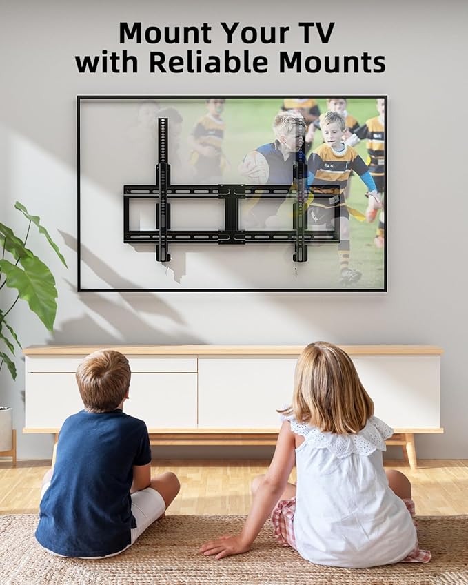 HOME VISION Ultra Slim Fixed TV Wall Mount Bracket for 42-100 Inch Flat/Curved Screens, Max VESA 800x600mm, 200lbs Capacity, 0.86" Low Profile, Universal, Heavy Duty, HV8802