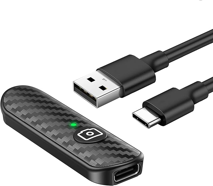 ATUMTEK Bluetooth Remote Shutter, Carbon Fiber Design, Rechargeable Camera by ATUMTEK