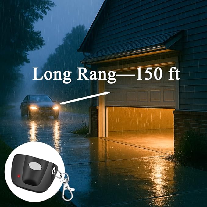2-Pack 300MHz 10 dip Switch for Multicode Garage Gate Door Opener Remote Control, Replacement for 3089,3070,3060,308911,MCS308911,MCS306010,MCS3070 Gate Clicker with Keychain.