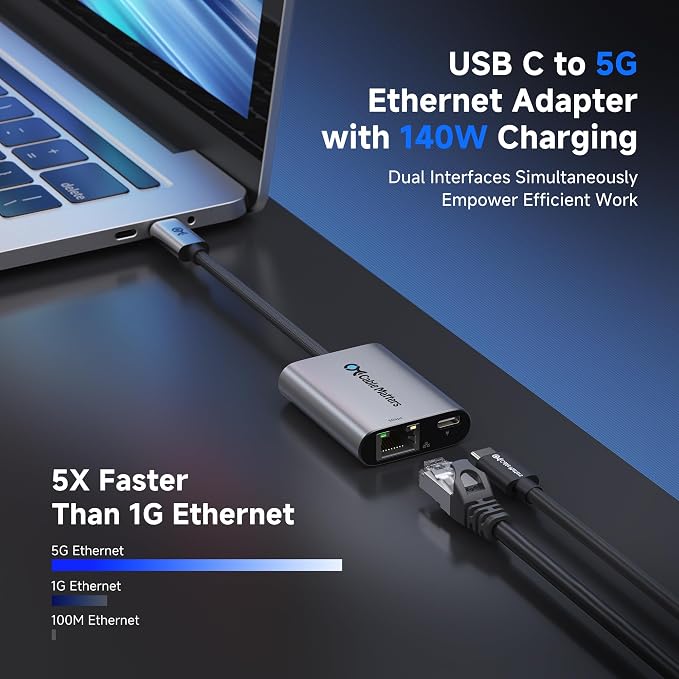 Cable Matters USB C to 5Gb Ethernet Adapter - Image 2
