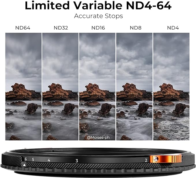 K&F CONCEPT 95mm ND4-64 ND Lens Filter Variable & CPL Polarizers Filter 2-in-1 - Image 4