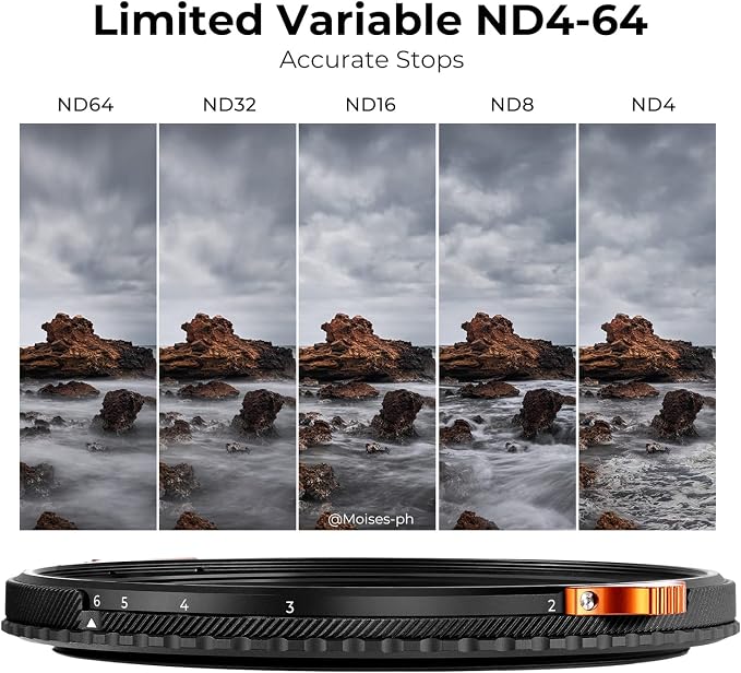 K&F CONCEPT 49mm ND4-64 ND Lens Filter Variable & CPL Polarizers Filter 2-in-1 - Image 4
