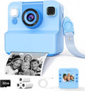 Kids Camera Instant Print with Flip Lens, 1080P HD Video Inkless Toddler by CIGXAVO