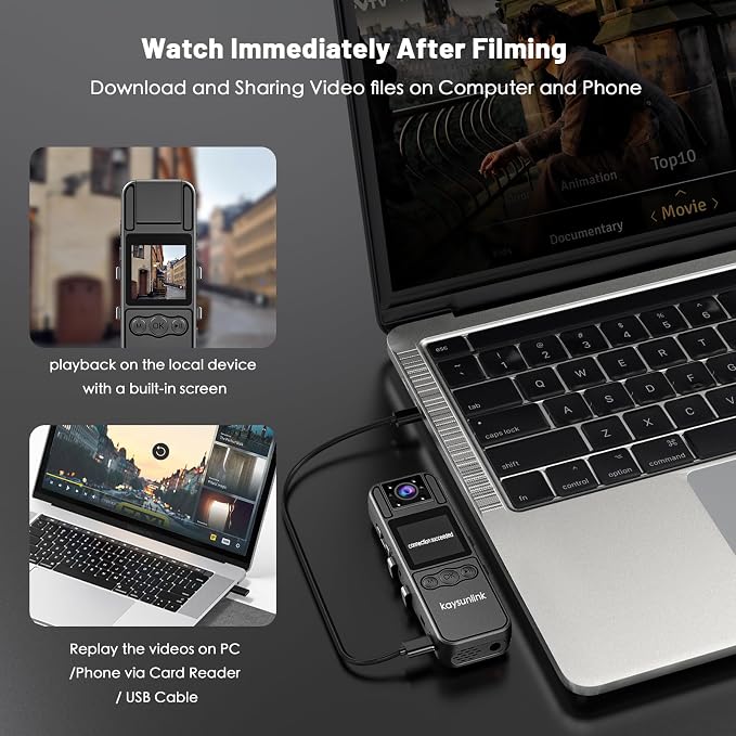 kaysunlink 4K 128GB Body Camera - Image 5