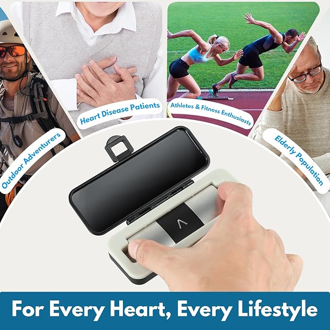 ClaspVital Hard Shell Case Only for KardiaMobile 6L & 6L MAX Heart EKG Monitor, Waterproof & Scratch-Resistant Kardia Mobile 6L Case, Easy to Carry