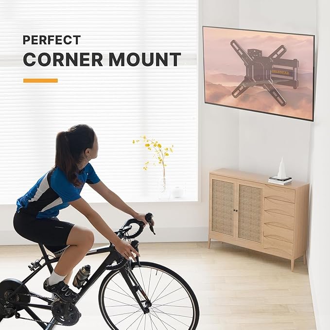 Perlegear Full Motion TV Wall Mount Bracket for Most 13-43 Inch LED LCD Flat Curved Screen TVs & Monitors, Swivel Tilt Extension with Articulating Arms, Max VESA 200x200mm up to 44lbs