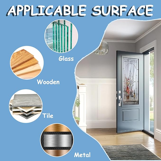 SimpliSafe Adhesive Replacement - 24 PCS Pre-Cut Strips for Entry Sensors & Magnets, No Residue Removal, Strong Hold for Wall/Door, 12 Sensor Pads + 12 Magnet Pads