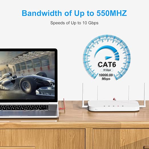 Cat6 Patch Cables 10 Feet, Cat 6 Ethernet Cable, 24AWG CCA, UTP Network Cord - Image 5
