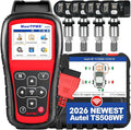 2026 Autel MaxiTPMS TS508WF KIT TPMS Programming Tool, WiFi Ver. of TS508K TS508 TS501 TS601 with 120bucks 4PCS 315 433MHz MX Sensors, Relearn Activiate All Sensor, Clear TPMS DTCs, Lifetime Update