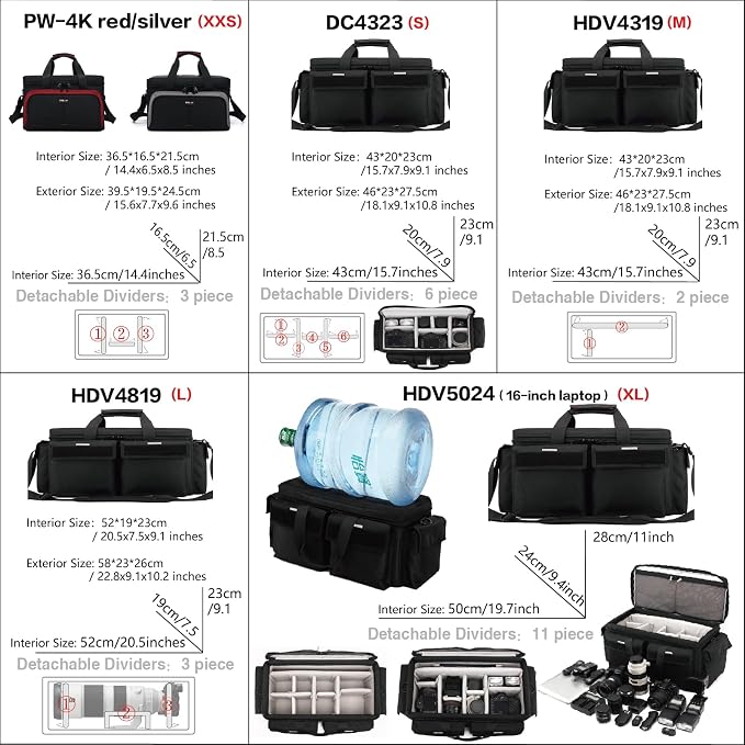 Large Camera Shoulder Bag, Pressure proof &Waterproof DSLR SLR Mirrorless - Image 4