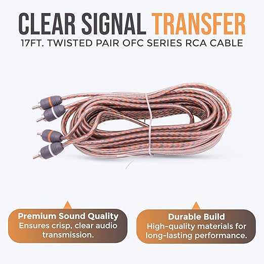 Elite Audio Premium 8 Gauge CCA Amplifier Installation Wiring Amp Kit, 1000 watt High-Power Wiring with Triple Shielded RCA’s and ANL Fuse Holder - EA-PRMK8 Amp Install Kit