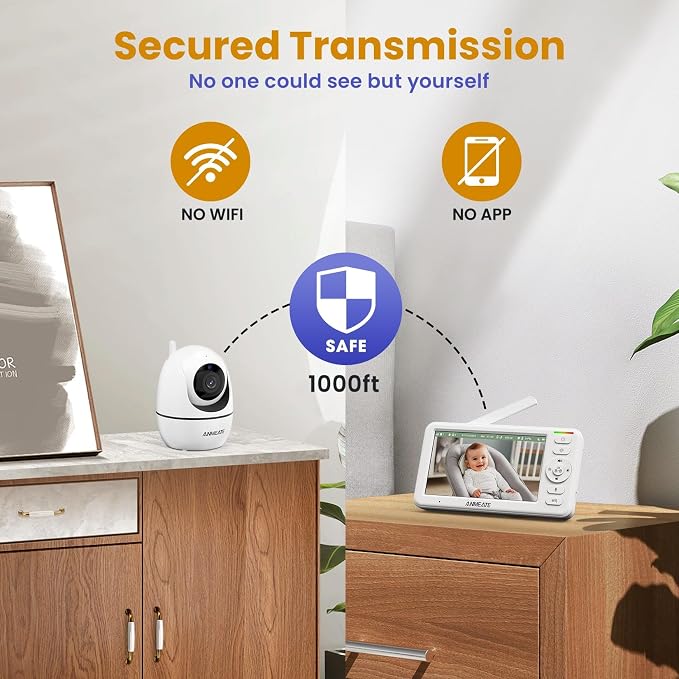 ANMEATE 5" HD Video Baby Monitor - Image 7