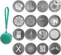 16Pcs Round Gobos Kit for Optical Snoot, 66mm/2.6in Metal Plate Patterns for by ZALUNERO