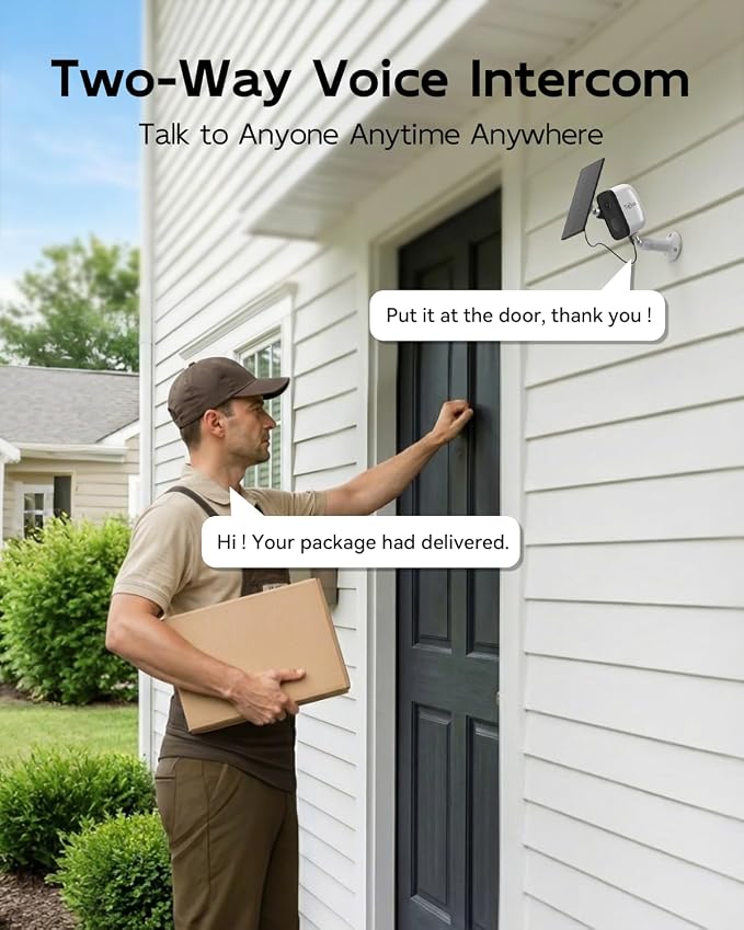 2K Solar Security Cameras Wireless Outdoor, 2.4G/5G WiFi, Powered by Sun - Image 6