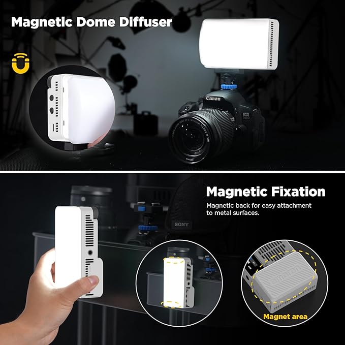 Amaran Ace 25c Pocket RGBWW LED Light, Boost Mode Up to 32W, Full-Color Mini Video Light (2,300-10,000K), 1,171 Lux@1m at 5,600K, 4500mAh Battery with PD Fast Charging for Mobile Creators (White)