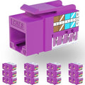 Rapink RJ45 Keystone Jack Cat6 10G Support, Keystone Jacks UTP 25 Pack by Rapink