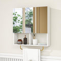 Wall Mounted Storage Cabinet with Mirror & Adjustable Shelves- Bathroom Medicine Cabinet with Towel Bar for Bathroom, Laundary, Enterway,Bedroom