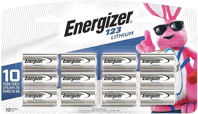 Energizer 123 Lithium Photo Battery, 12 Batteries by Energizer