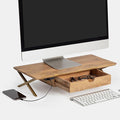 Anji Mountain Monitor Stand - Desktop Organizer & Laptop Riser, Ergonomic Monitor Riser, Space-Saving Monitor Stand for Desk, Durable Construction, Easy Assembly, Ideal for Home & Office,Natural