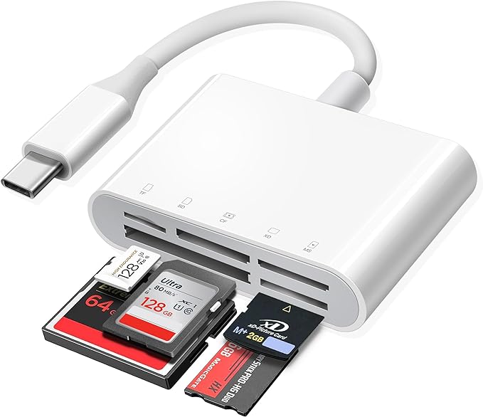 USB C SD Card Reader for iPhone 15 iPad Mac, xdgeLoad TypeC Memory Card Adapter by xdgeLoad