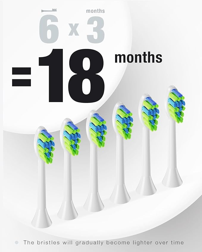 7AM2M Sonic Electric Toothbrush with 6 Brush Heads for Adults&Kids, One Charge for 120 Days, Wireless Fast Charge, 5 Modes, 40000VPM Powered Toothbrush, 2 Minutes Built in Smart Timer (Black)
