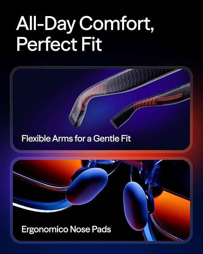 VITURE Luma XR Glasses — 146” 1200p Ultra Sharp Display, 1000 Nits, 50° FOV, Dimming Adjustments, USB-C Connection for iPhone, Android, Mac, PC, Steam Deck, First-Ever XR Experience for Switch 2