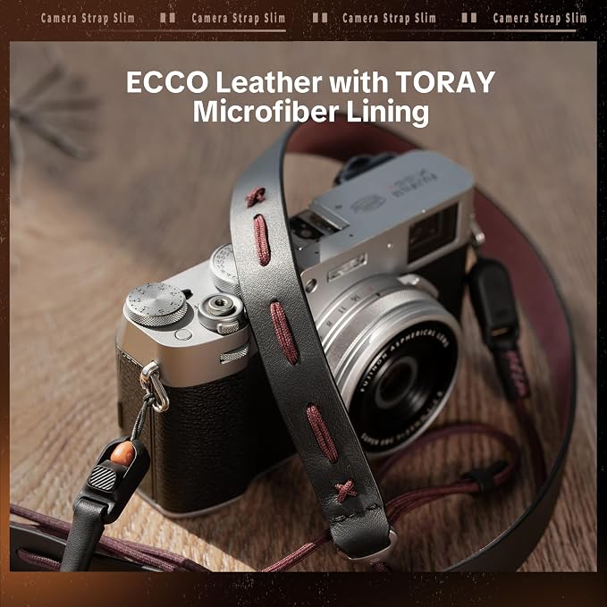 PGYTECH Camera Shoulder Strap Slim Vintage Style, Adjustable 32.2-53.5in Quick - Image 4