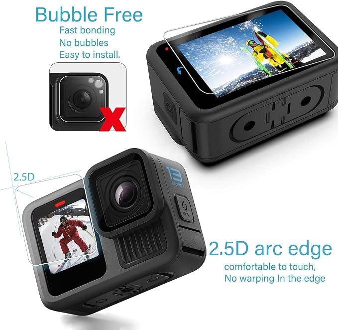 PCTC 9 PCS Hero 13 Screen Protector Compatible - Image 5