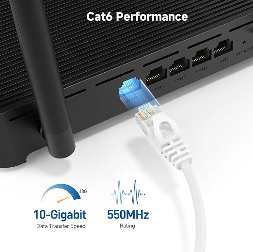 Cable Matters 10Gbps Snagless Cat 6 Ethernet Cable - 10ft - Image 3