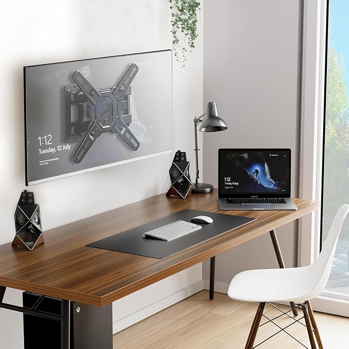Perlegear Full Motion TV Wall Mount Bracket for Most 13-43 Inch LED LCD Flat Curved Screen TVs & Monitors, Swivel Tilt Extension with Articulating Arms, Max VESA 200x200mm up to 44lbs