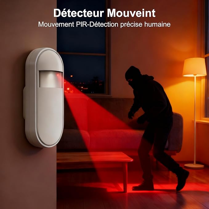 XUK Wireless 4G/GSM/Wi-Fi Security System for Home/Apartment, Smart Security Alarm with Door/Window Sensors, PIR Motion Detector, Compatible with Alexa/Google Home, Easy Installation (24pcs Set)