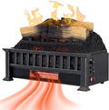 Country Living Electric Fireplace Logs, 20” LED Electric Fireplace Inserts with Infrared Heater, Electric Heater Heats up to 400 Sq. Ft., Remote Controlled Infrared Heaters for Indoor Use, Log Set