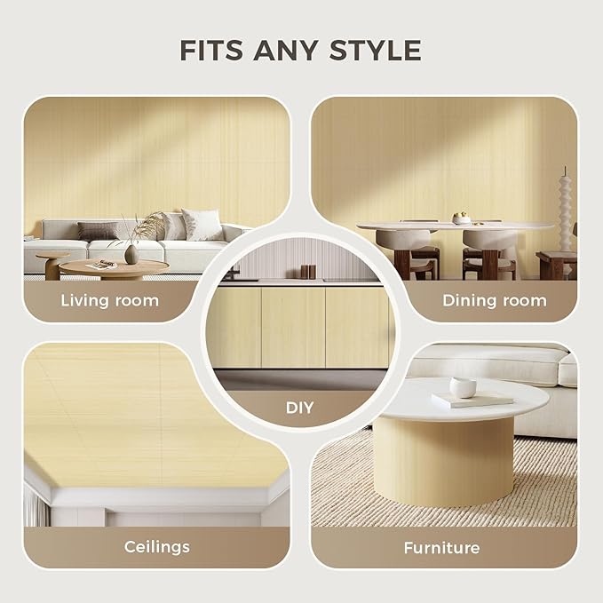 OUZUGIE 2 Pack 96x24 Inch Natural Bamboo Wall Panel – Raw Pole Wrap Paneling for Walls, Ceilings, Cabinets, Furniture – Ideal for Bedroom, Living Room & Office DIY Decor