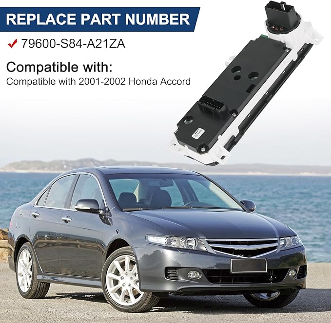 DICMIC A/C Heater Climate Control Module Compatible with 2001-2002 Honda Accord Replace# 79600-S84-A21ZA