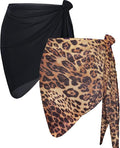 CHICGAL 2 Pieces Women Beach Sarong Bathing Suit Wrap Skirt Sheer Bikini by CHICGAL