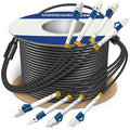 75 Meters 4 Core Industrial TPU LC to LC Outdoor Armored Fiber Optic Cable by YUTIANHOME